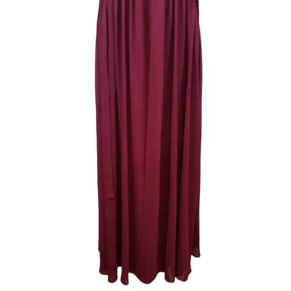 LULUS Be In Love NWT Strapless Pleated Chiffon Maxi Dress size S Bridesmaid - Picture 4 of 10